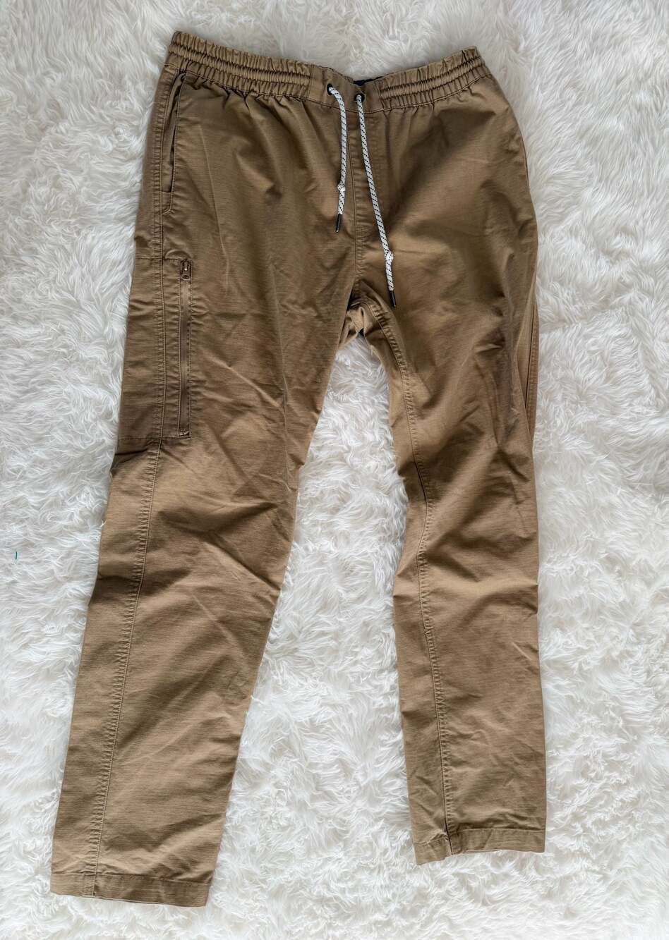 Jetty Session Elastic Waist Utility Pants in Brown